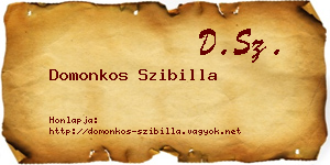 Domonkos Szibilla névjegykártya